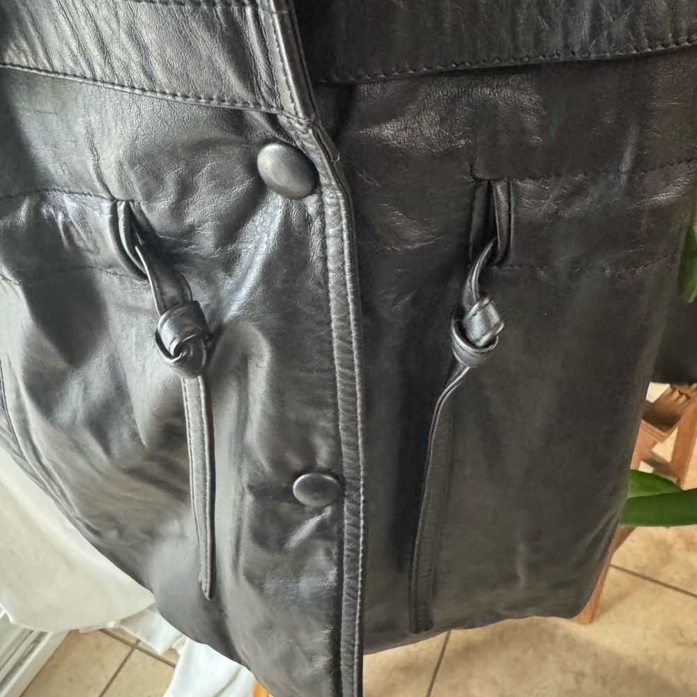 Vintage Wilson's leathers black leather jacket - Picture 2 of 6
